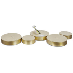 Beliani Gold 5-Light Integrated Led Ceiling Lamp, Iron Frame, Gold Finish - thumbnail 4
