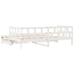 Berkfield Daybed With Trundle And Drawers Without Mattress White 90X190 Cm Single - thumbnail 7