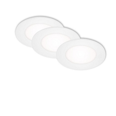 Briloner Mains-Powered Led White Neutral White Light Recessed Downlights Pack Of 3 - image 1