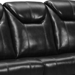 Furniture Instore Cinema Black Electric Leather 3 Seater Recliner Sofa With Two Cup Holders - thumbnail 5