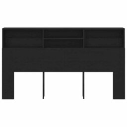 Walplus Headboard Cabinet Black Oak 180 X 19 X 103.5 Cm Engineered Wood - thumbnail 5