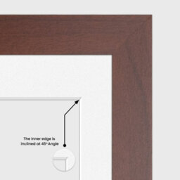 AK Frames 20X14 Rose Wood Modern Multi Photo Frame With White Mount - Holds 2 Apertures (2X) A4 Photos - thumbnail 7