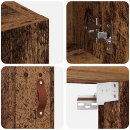 Walplus Wall Cabinet Old Wood 60 X 31 X 70 Cm Engineered Wood - thumbnail 9