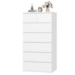 Chest Of Drawers Bedroom Dresser Furniture With 7 Drawers Tall Storage Cupboard - thumbnail 3