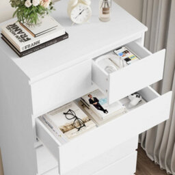 Chest Of Drawers Bedroom Dresser Furniture With 7 Drawers Tall Storage Cupboard - thumbnail 5