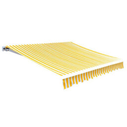 Berkfield Awning Top Sunshade Canvas Sunflower Yellow & White 4 X 3 M