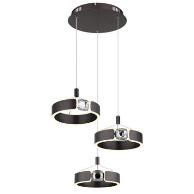 Luminosa Lighting Luminosa Hendricks Cluster Pendant Ceiling Light Bronze Led 3000K - image 1