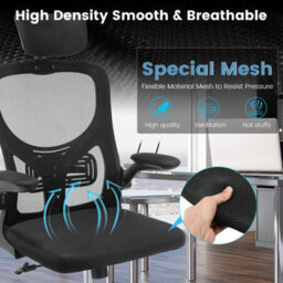 Mesh Office Chair Ergonomic 360 Degree Swivel Lift Computer Desk Adjustable Height - thumbnail 6
