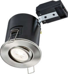 Luminosa Lighting Luminosa Tilt Gu10 Fire-Rated Downlight - Chrome 230V Ip20 35W - thumbnail 1