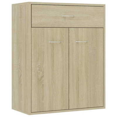 Berkfield Sturdy Sideboard Sonoma Oak 60X30X75 Cm Engineered Wood - image 1