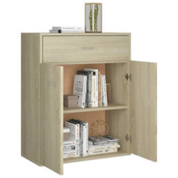 Berkfield Sturdy Sideboard Sonoma Oak 60X30X75 Cm Engineered Wood - thumbnail 5