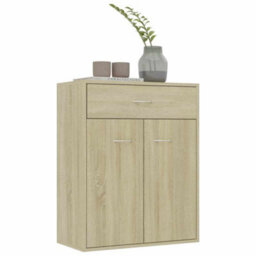 Berkfield Sturdy Sideboard Sonoma Oak 60X30X75 Cm Engineered Wood - thumbnail 4