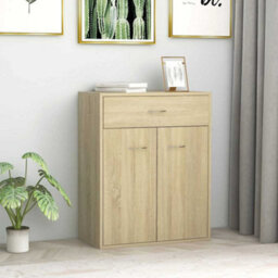 Berkfield Sturdy Sideboard Sonoma Oak 60X30X75 Cm Engineered Wood - thumbnail 2