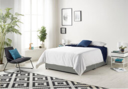 Somnior Beds Somnior Linen Silver Memory Foam Divan Bed With Mattress And 4 Drawers - Super King