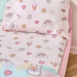 Catherine Lansfield Kids Forever Together Fitted Sheet Pastel - thumbnail 1