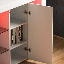 Lassic Vida Designs Azura White 1 Door Large Led Sideboard Storage Cabinet Cupboard - thumbnail 6