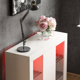 Lassic Vida Designs Azura White 1 Door Large Led Sideboard Storage Cabinet Cupboard - thumbnail 4