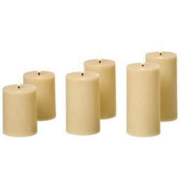 Beliani Set Of 6 Led Candles Braise 10/13/15 Cm Beige - thumbnail 1