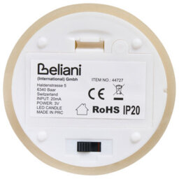 Beliani Set Of 6 Led Candles Braise 10/13/15 Cm Beige - thumbnail 6