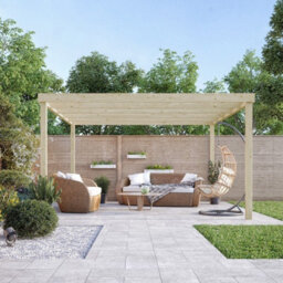 Rutland County Garden Furniture Box Pergola - Wood - L180 X W480 X H270 Cm - Light Green - thumbnail 3