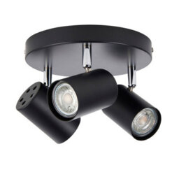 Luminosa Lighting Luminosa Arezzo Ceiling Spotlight Clusters 3 Light Matt Black Paint - thumbnail 4