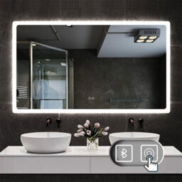 Probaty Bathrooms Bathroom 3-Color Led Backlit Mirror 120X70Cm With Bluetooth And Anti-Fog,memory Function,touch Sensor,wall Vanity Mirror,ip44 - thumbnail 3