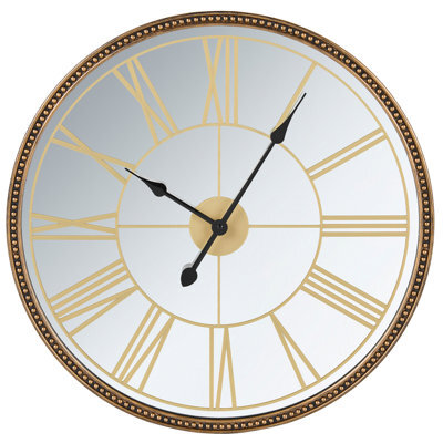 Beliani Wall Clock Campremy 56 Cm Gold - image 1