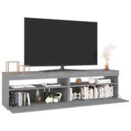 Vidaxl Tv Cabinet With Led Lights 2 Pcs Grey Sonoma 75X35X40 Cm - thumbnail 6