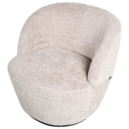 Beliani Swivel Armchair Kuolpa Chenille Beige - thumbnail 6