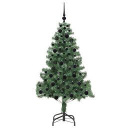 Vidaxl Christmas Tree With 300 Leds With Stand Green 180 Cm Pvc - thumbnail 4