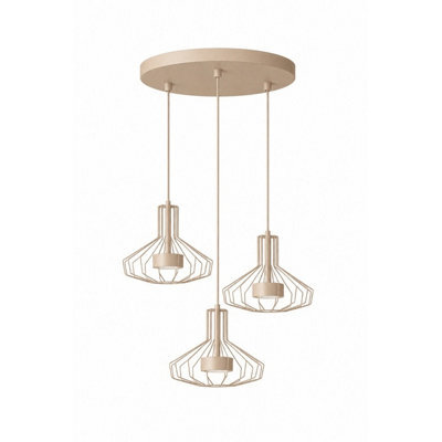 Luminosa Lighting Luminosa Axia Cluster Pendant Ceiling Light Beige 3X Gx53 - image 1