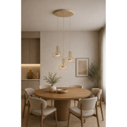 Luminosa Lighting Luminosa Axia Cluster Pendant Ceiling Light Beige 3X Gx53 - thumbnail 2