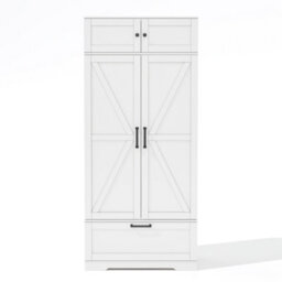 Btm 80X40X180Cm Kitchen Storage Cabinet, Adjustable Shelves, Wine Rack, For Kitchen/dining Room - thumbnail 7