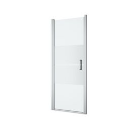 GoodHome Ledava Chrome Effect Mirror Strip Pivot Shower Door (H)195Cm (W)76Cm - thumbnail 2