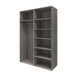 GoodHome Atomia Freestanding Grey Oak Effect Particle Board Mirrored Wardrobe (H)2250mm (W)1500mm (D)655mm - thumbnail 3