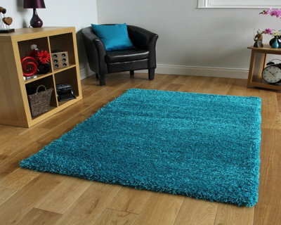 Smart Living Shaggy Soft Thick Area Rug, Living Room Carpet, Kitchen Floor, Bedroom Soft Rugs 200Cm X 290Cm - Teal - image 1