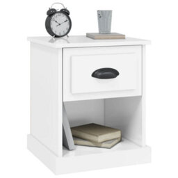 Berkfield Bedside Cabinet High Gloss White 39X39X47.5 Cm Engineered Wood - thumbnail 4