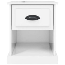 Berkfield Bedside Cabinet High Gloss White 39X39X47.5 Cm Engineered Wood - thumbnail 7
