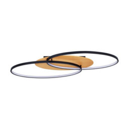 Luminosa Lighting Luminosa Poraso Led Semi Flush Ceiling Light Black 3000K Warm White 2Xled - thumbnail 2