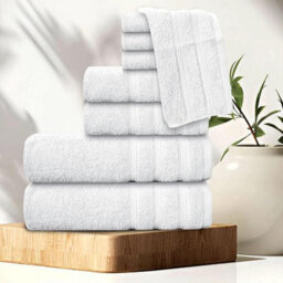 Casabella Luxury 100% Egyptian Cotton Towel Bale 8 Pieces 550 Gsm - thumbnail 5
