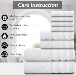 Casabella Luxury 100% Egyptian Cotton Towel Bale 8 Pieces 550 Gsm - thumbnail 3