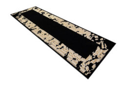 RugsX Carpet, Runner Allure 1965 Frame - Structural, Stylish, Glamour Black Gold 70X200 Cm - thumbnail 1