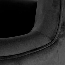 Pacific Lifestyle Lucca Black Velvet And Metal Modern Occasional Armchair - thumbnail 8