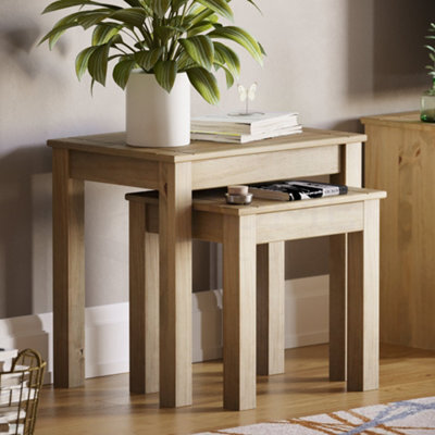 Lassic Vida Designs Panama Nest Of Tables Set Of 2 Solid Pine Coffee Side End Table - image 1