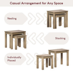 Lassic Vida Designs Panama Nest Of Tables Set Of 2 Solid Pine Coffee Side End Table - thumbnail 5
