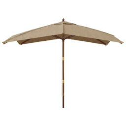 Walplus Garden Parasol With Wooden Pole Taupe 300X300X273 Cm - thumbnail 3