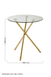 Orsina Versatile Knop Legs Side Table, Elegant Gold Finish Legs Of Bedside Table, Lightweight Small Lounge Table - thumbnail 6