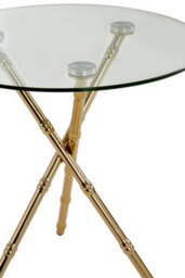 Orsina Versatile Knop Legs Side Table, Elegant Gold Finish Legs Of Bedside Table, Lightweight Small Lounge Table - thumbnail 5