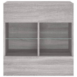 Berkfield Durable Tv Wall Cabinet With Led Lights Grey Sonoma 58.5X30X60.5 Cm - thumbnail 7