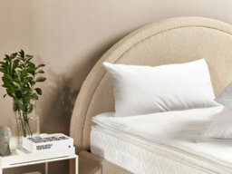 Beliani Bed Pillow Errigal Low Microfibre 40 X 80 Cm White - thumbnail 2